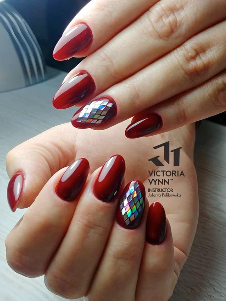 Pure Creamy Hybrid Gel Polish No. 025 Dry Wine 4 Most seducing red valentines day nails Victoria VYNN Pure Creamy Hybrid 025 Dry Wine 1 1