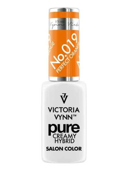 Perfect Orange Gel Nails Victoria VYNN Pure Creamy Hybrid 019 Perfect Orange