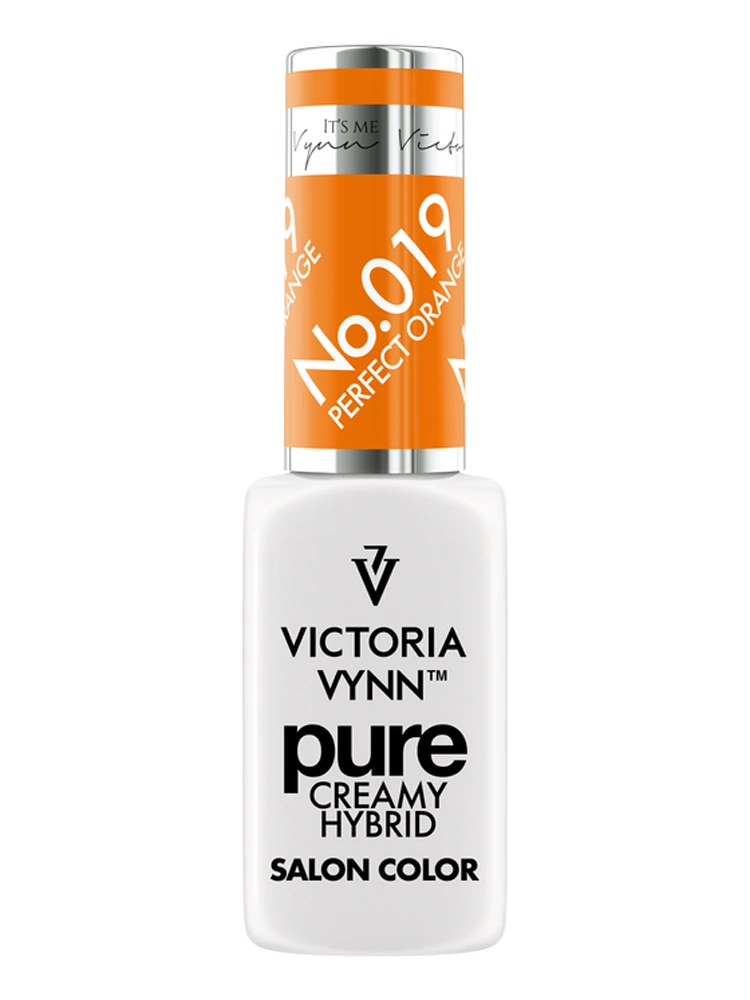 Perfect Orange Gel Nails Victoria VYNN Pure Creamy Hybrid 019 Perfect Orange