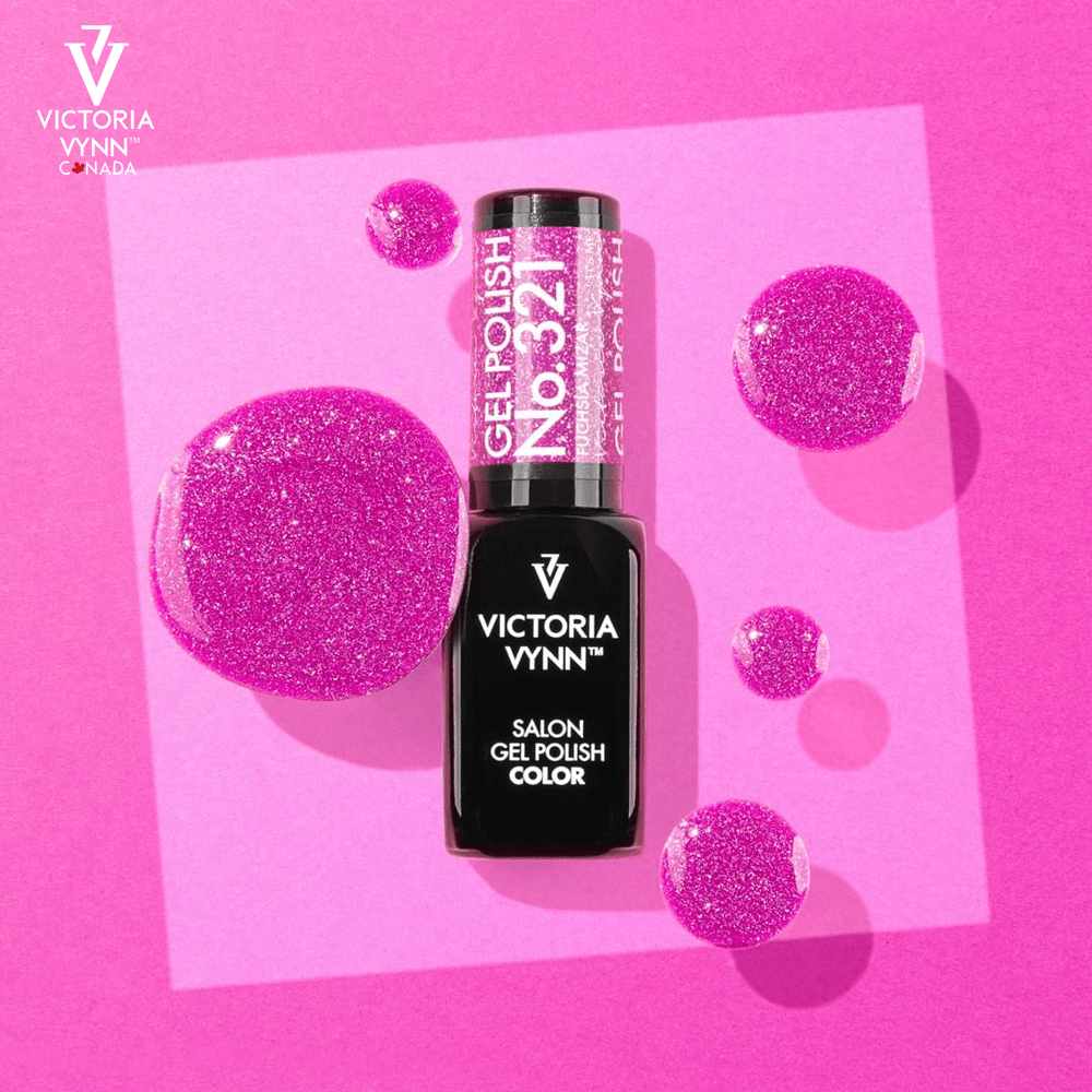 Salon Gel Polish No. 321 Fuchsia Mizar 6 Salon Gel Polish 321 Fuchsia Mizar 1 1