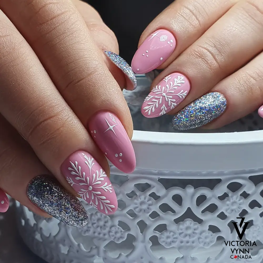 Silver glitter gel nail polish 1 3