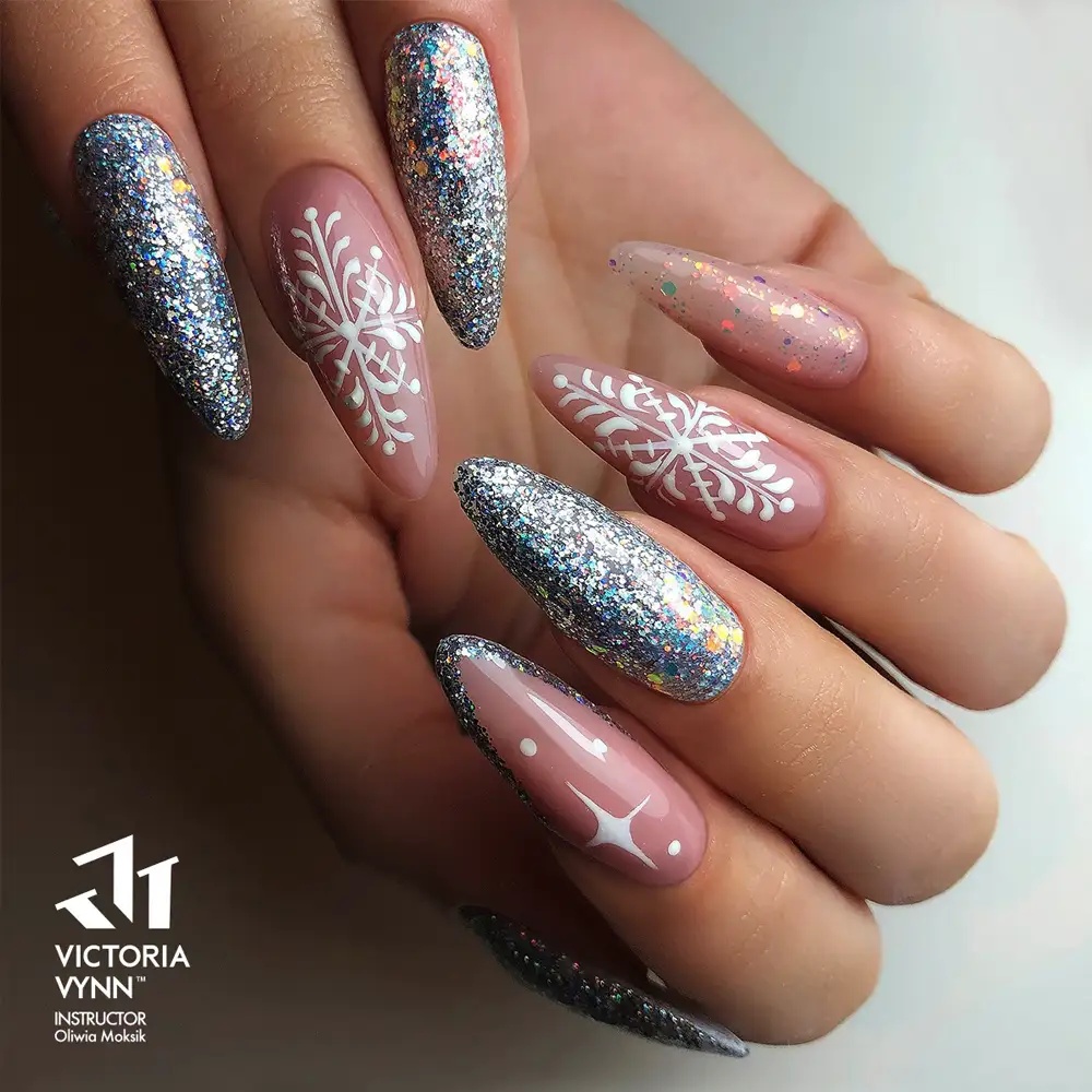 Silver glitter gel nail polish 1 4