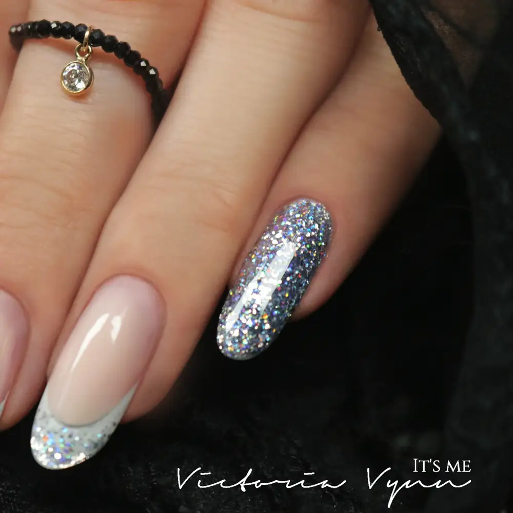 Silver glitter gel nail polish 1 5