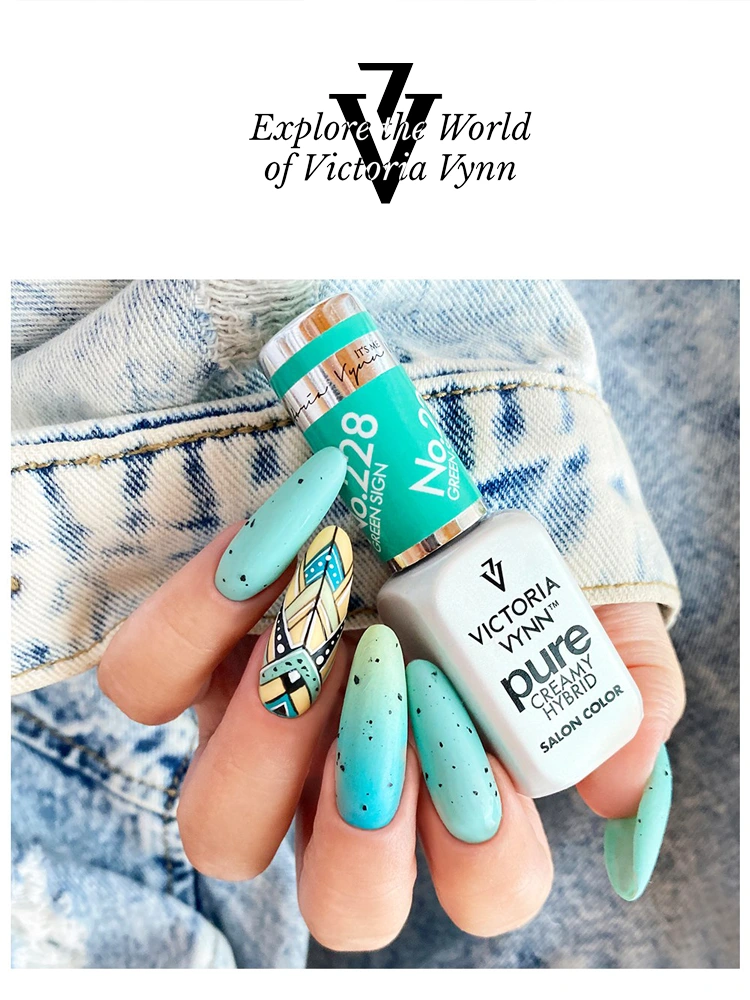 Sweet Pastel Green Nails Victoria VYNN Pure Creamy Hybrid 028 Pastel Mint 1 2