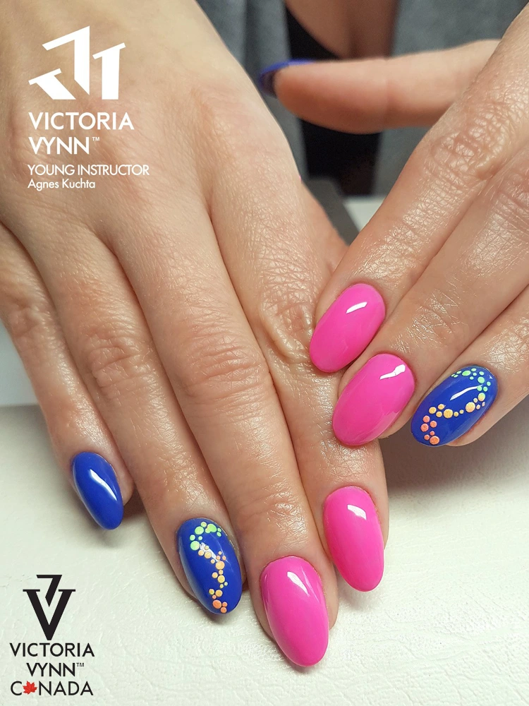 best hot bright pink nails victoria vynn pure creamy hybrid 014 rose time 1 4