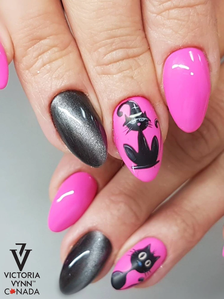 best hot bright pink nails victoria vynn pure creamy hybrid 014 rose time 1 5