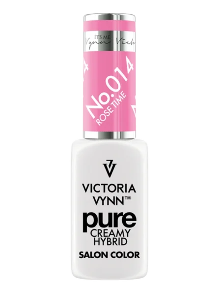 best hot bright pink nails victoria vynn pure creamy hybrid 014 rose time