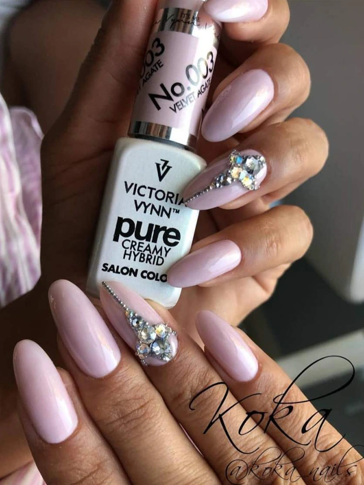 best light pink gel nail Victoria VYNN Velvet Agate 003 1 1