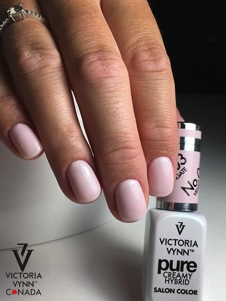 best light pink gel nail Victoria VYNN Velvet Agate 003