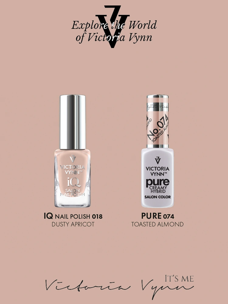 Pure Creamy Hybrid Gel Polish No. 074 Toasted Almond 18 best nude pink nails Victoria VYNN Pure Creamy Hybrid Toasted Almond 074 1 4
