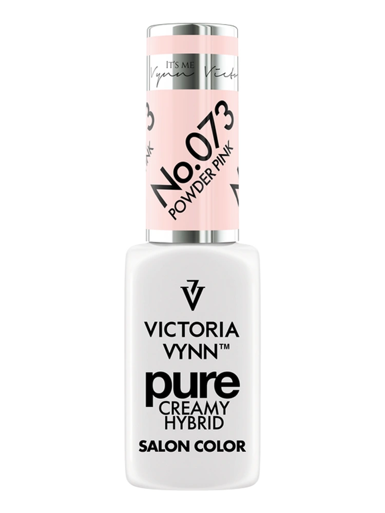 Pure Creamy Hybrid Gel Polish No. 073 Powder Pink 2 best powdery pink nails Victoria VYNN Pure Creamy Hybrid 073 Powder Pink