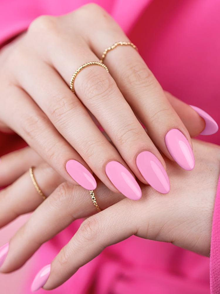 bright pink hot pink nails