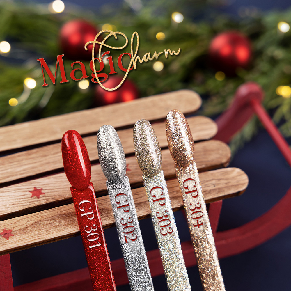 glitter red gel nail polish