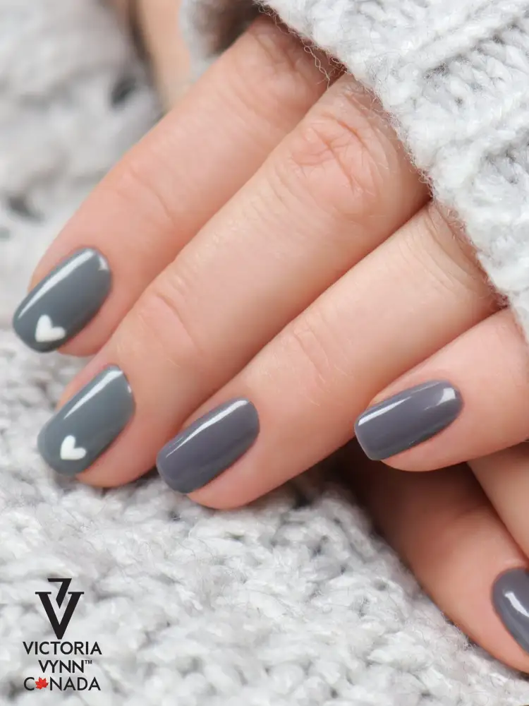 Pure Creamy Hybrid Gel Polish No. 094 Fashion Grey 4 victoria vynn dark grey nails pure creamy hybrid 094 fashion grey