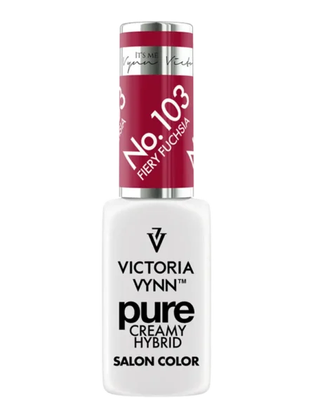 victoria vynn hot passionate fuchsia gel polish pure creamy 103 fiery fuchsia