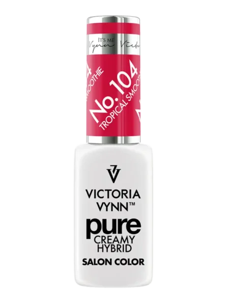 victoria vynn pinky red nails pure creamy 104 tropical smoothie