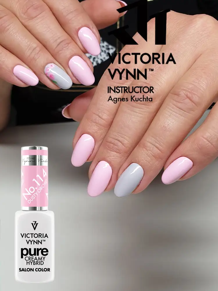 victoria vynn pure creamy hybrid light pink gel polish no. 114 dusty orchid 1 6