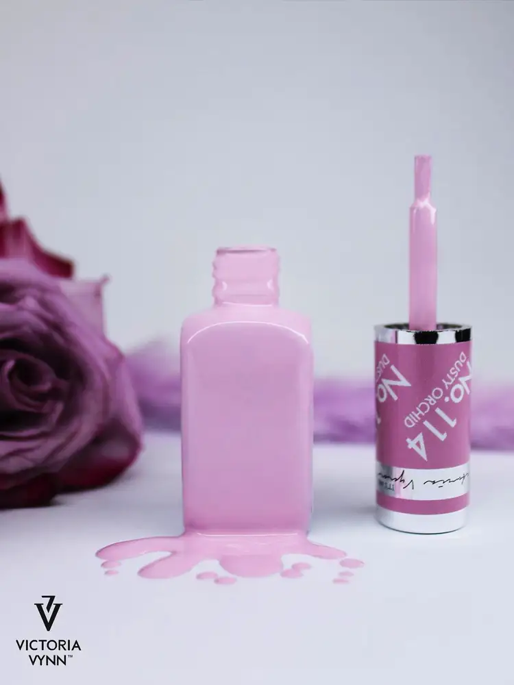 victoria vynn pure creamy hybrid light pink gel polish no. 114 dusty orchid 1 7