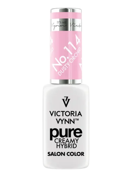victoria vynn pure creamy hybrid light pink gel polish no. 114 dusty orchid