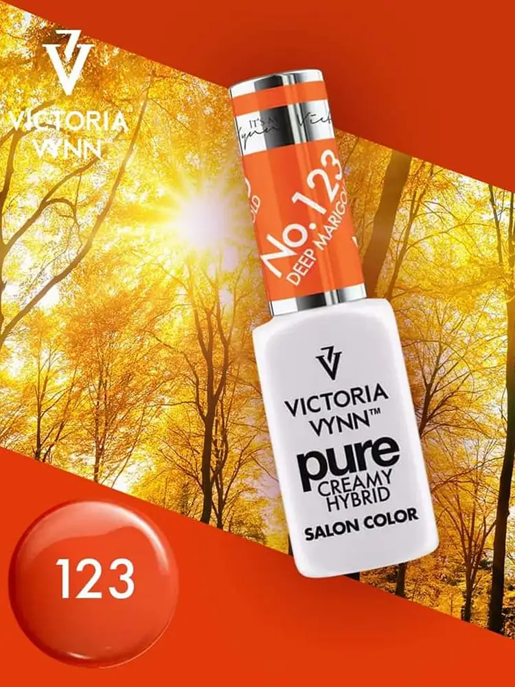 Pure Creamy Hybrid Gel Polish No. 123 Deep Marigold 16 victoria vynn pure marigold orange nails gel polish no. 123 deep marigold 1 1