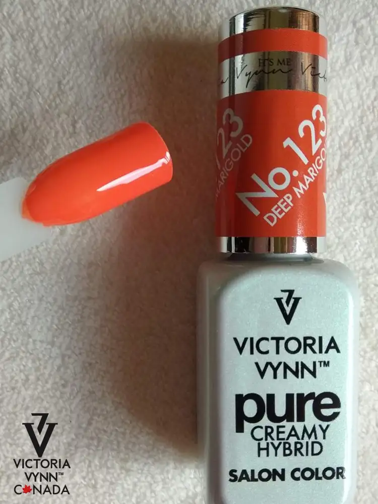 Pure Creamy Hybrid Gel Polish No. 123 Deep Marigold 10 victoria vynn pure marigold orange nails gel polish no. 123 deep marigold 1 2