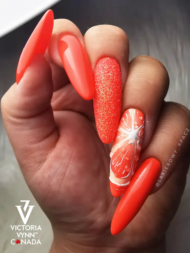 Pure Creamy Hybrid Gel Polish No. 123 Deep Marigold 4 victoria vynn pure marigold orange nails gel polish no. 123 deep marigold 1 4