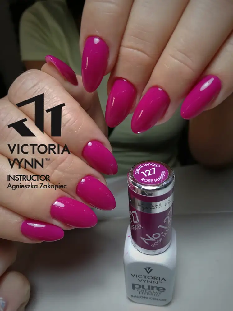 Pure Creamy Hybrid Gel Polish No. 127 Rose Madder 6 victoria vynn pure violet pink gel polish rose madder no. 127 pure creamy 1 3