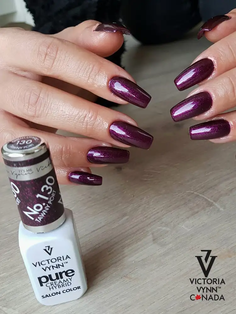victoria vynn pure creamy sparkling burgundy nails tawny port no. 130 1 6