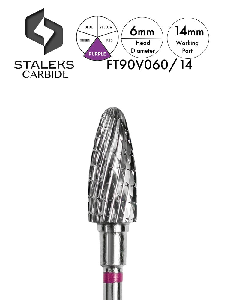 STALEKS CARBIDE NAIL DRILL BIT PURPLE 6