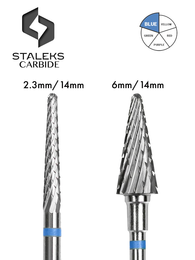 Staleks PRO Carbide Nail Drill Bit “Cone” 4 Staleks Carbide Cone Blue