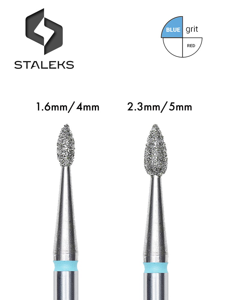 Staleks PRO Expert Diamond Nail Drill Bit “Drop” 6 Staleks Drop blue