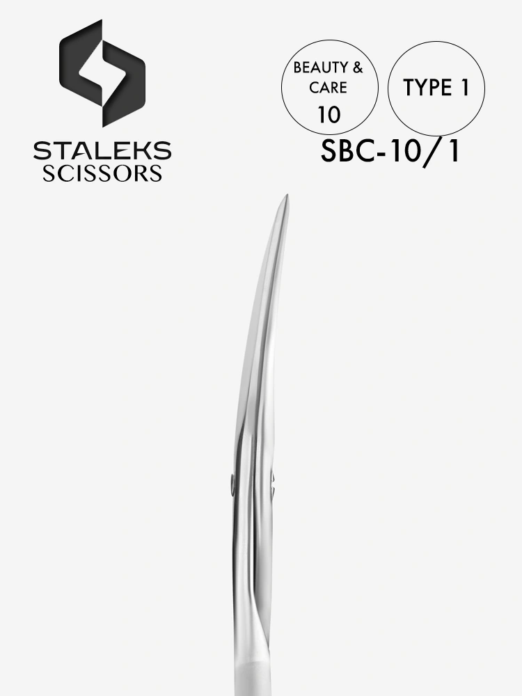 STALEKS BEAUTY CARE Nail Cuticle Scissors Curved 10 Type 1 1 1