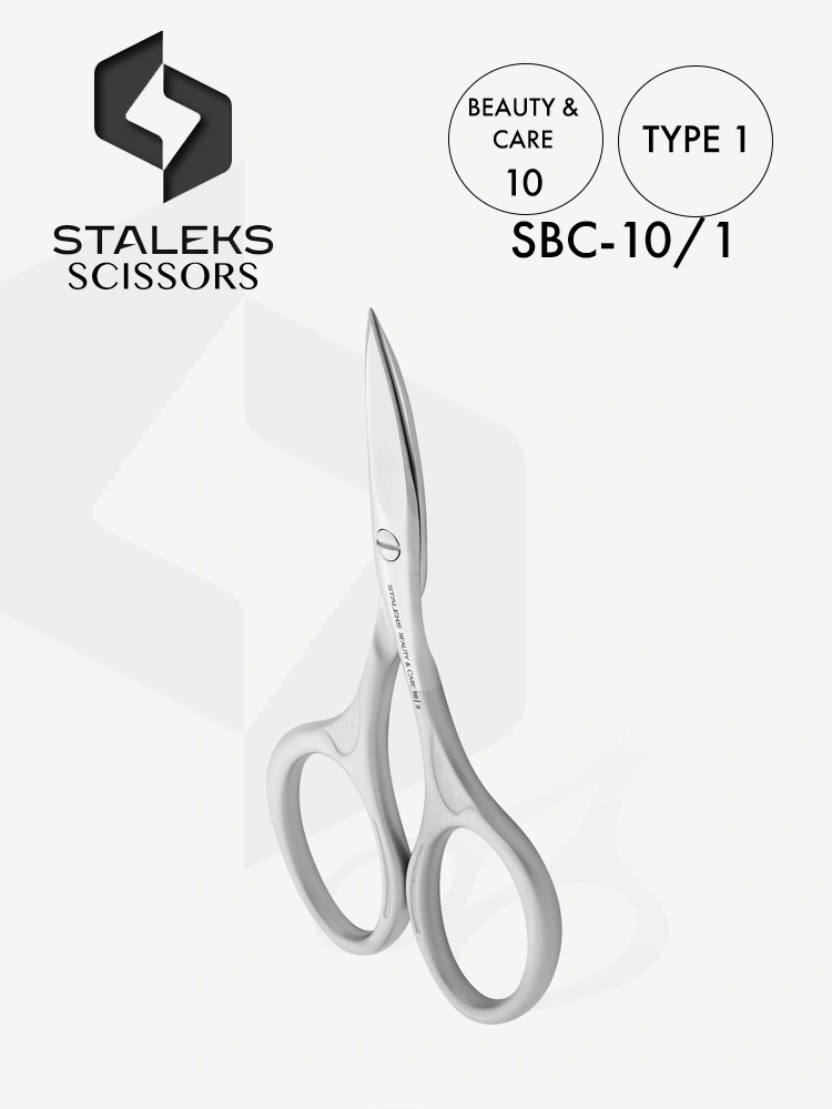 STALEKS BEAUTY CARE Nail Cuticle Scissors Curved 10 Type 1 1 2