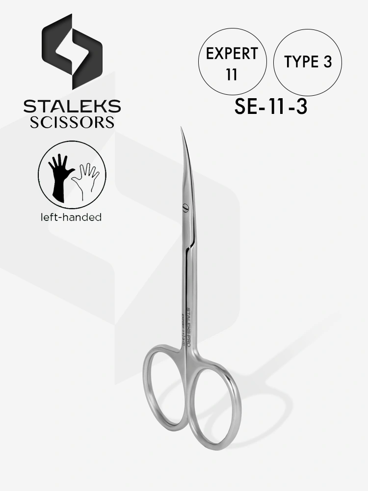 Staleks Best left handed cuticle scissors Expert 11 Type 3 1 2