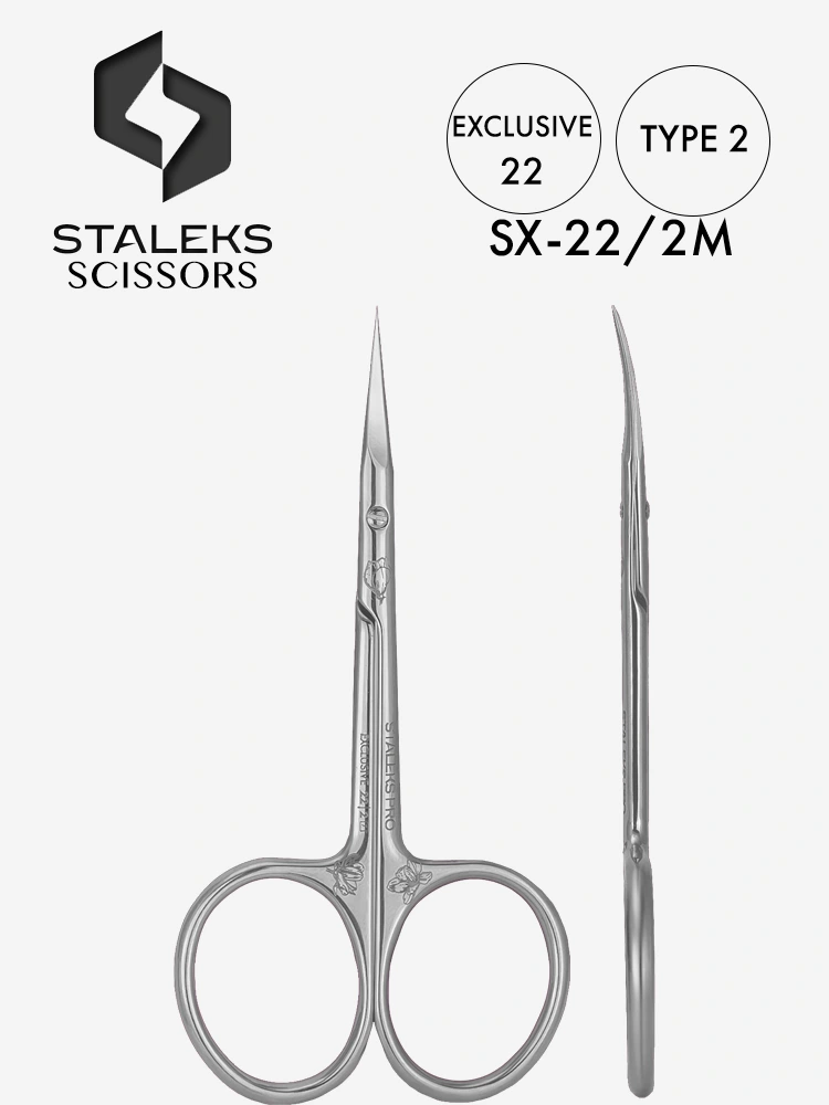 Staleks High Quality Cuticle Scissors Exclusive 22 Type 2 1 3