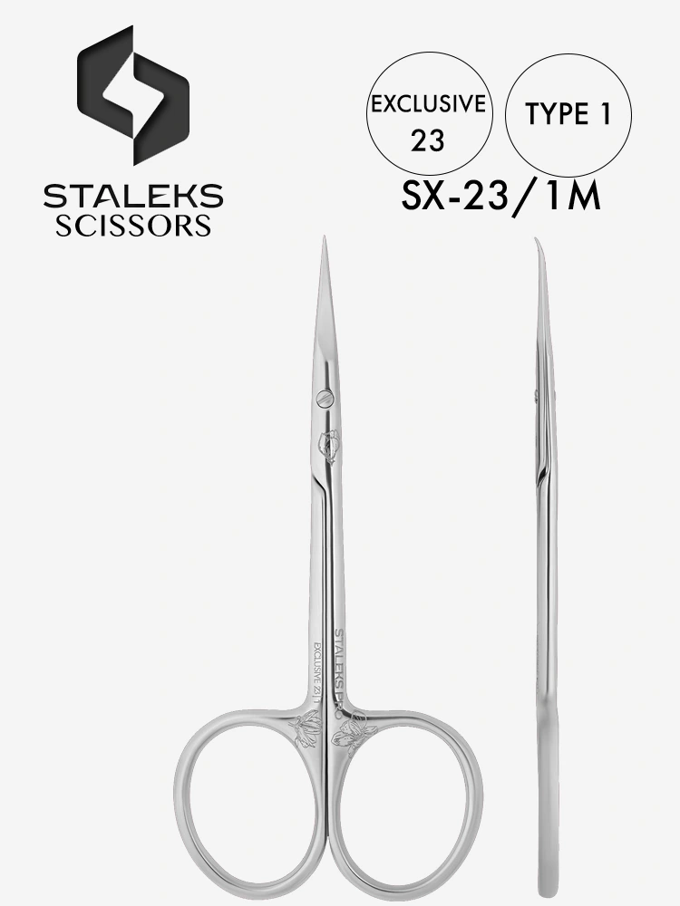 Staleks Exclusive 23 Professional Cuticle Scissors (Magnolia Design) 8 Staleks High Quality Cuticle Scissors Exclusive 23 Type 1 1 3