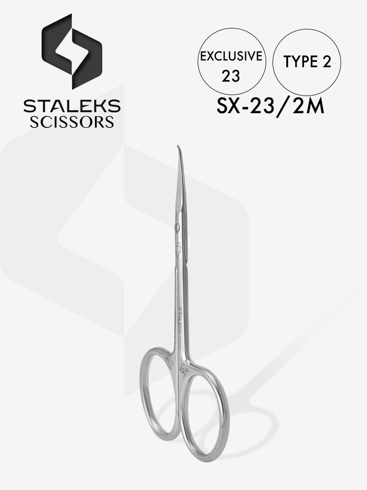 Staleks Exclusive 23 Professional Cuticle Scissors (Magnolia Design) 14 Staleks High Quality Cuticle Scissors Exclusive 23 Type 2 1 2