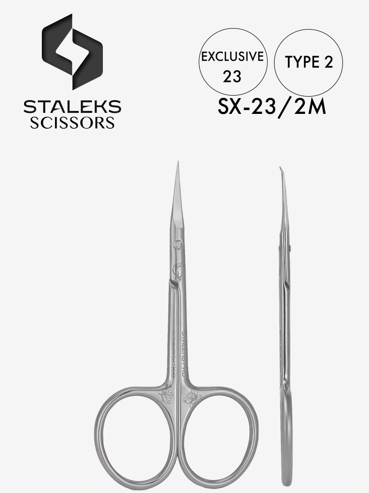 Staleks Exclusive 23 Professional Cuticle Scissors (Magnolia Design) 10 Staleks High Quality Cuticle Scissors Exclusive 23 Type 2 1 3