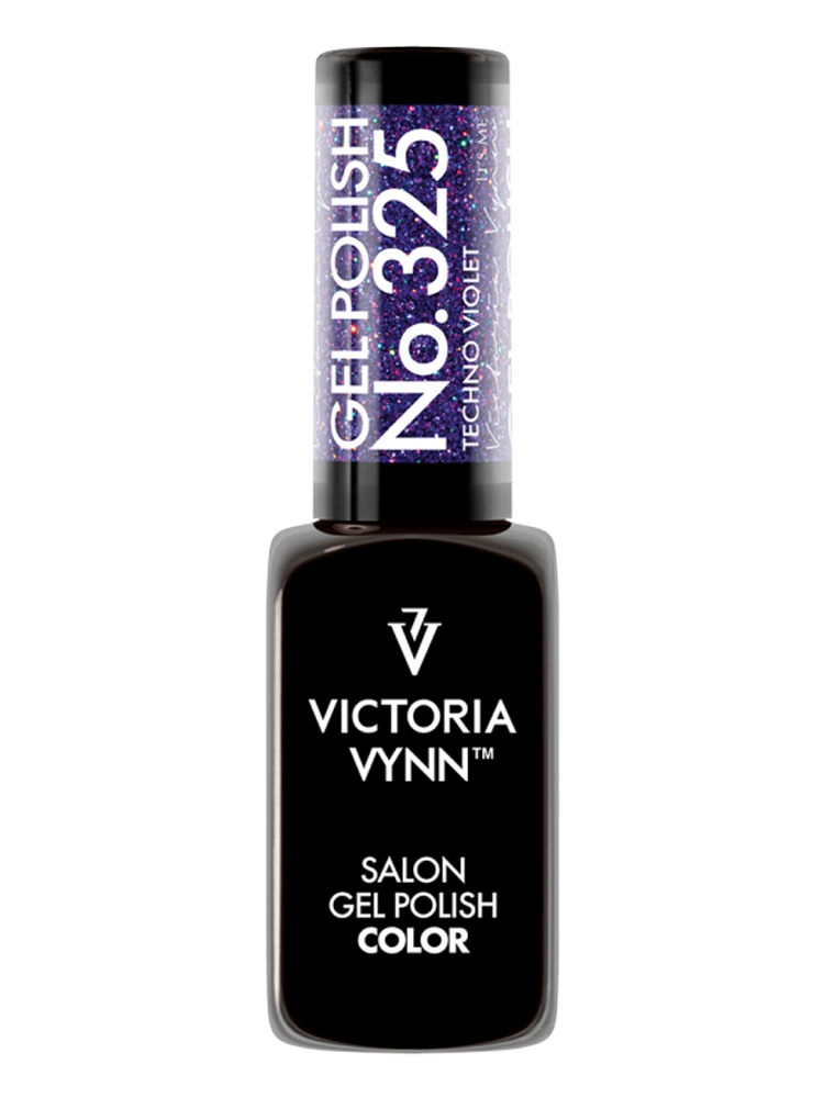 Salon Gel Polish No. 325 Techno Violet 2 flashing disco gel polish Victoria VYNN 325 Techno Violet