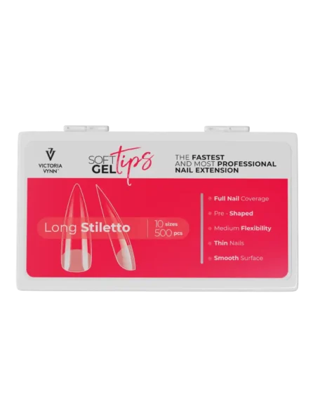 soft gel tips long stiletto tips