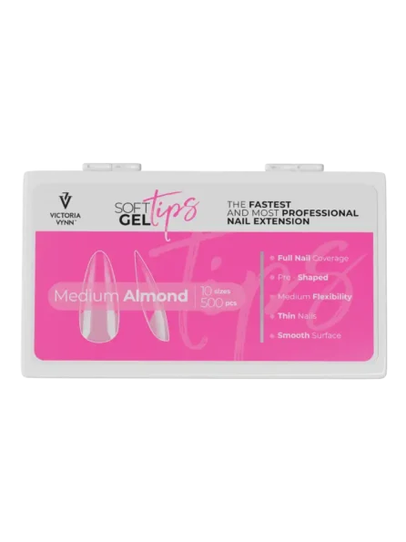 soft gel tips medium almond tips