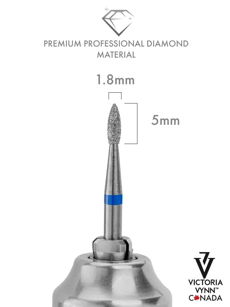 Victoria VYNN Professional Drill Bit Diamond Flame 1.8mm 4 victoria vynn best professional mini flame drill bit 1.8mm white