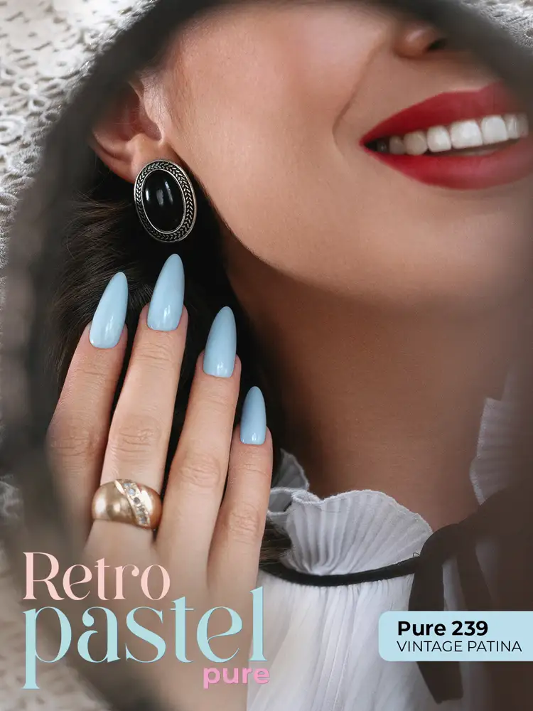 pure creamy hybrid white light creamy pastel mint green gel polish vintage patina no. 239 1 1