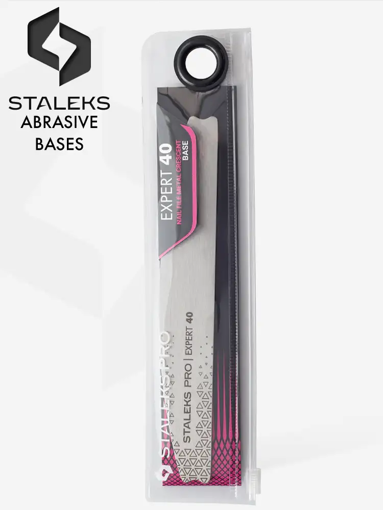 Staleks PRO Metal Crescent Base for Nail File Expert 40 (160mm) 8 staleks pro metal crescent base for nail file expert 40 1 2