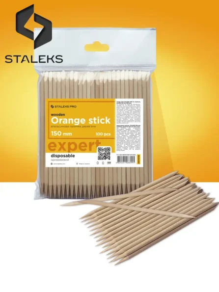 Staleks PRO Orange Wood Sticks DOS-10:100