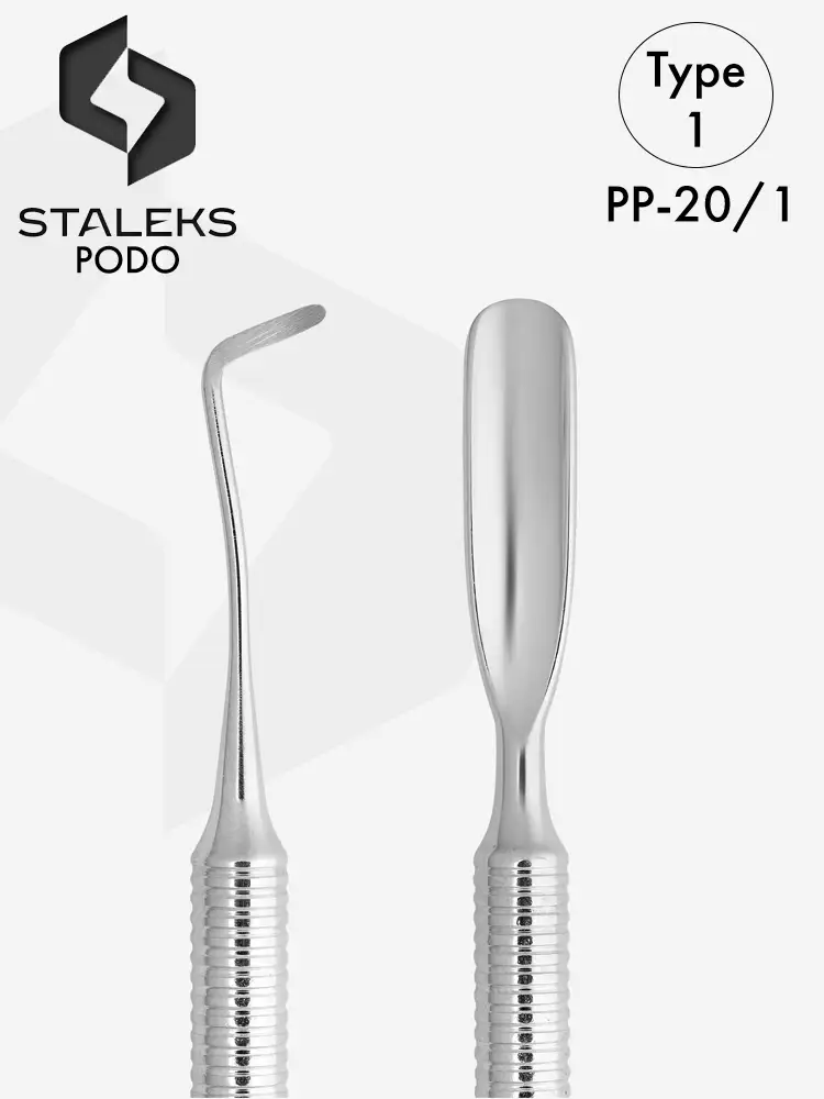 Staleks PRO Pedicure Tool Podo 20 Curette & Rounded Pusher 4 staleks pro pedicure tool podo 20 curette rounded pusher type 1