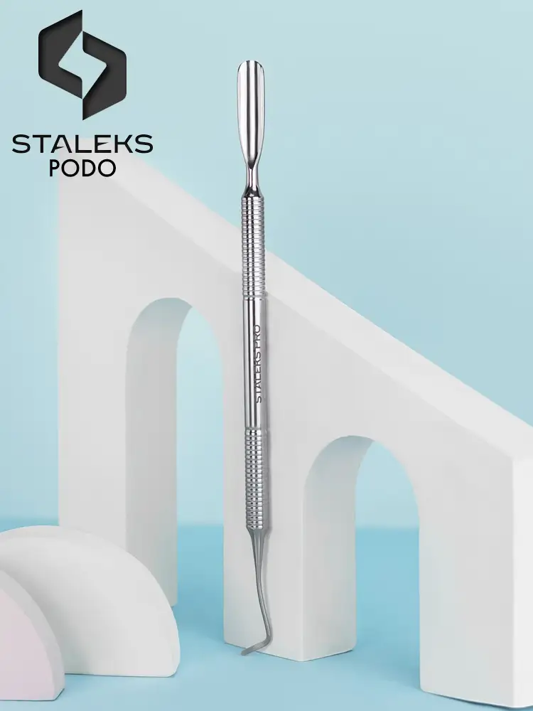 Staleks PRO Pedicure Tool Podo 20 Curette & Rounded Pusher 2 staleks pro pedicure tool podo 20 curette rounded pusher type 1 1