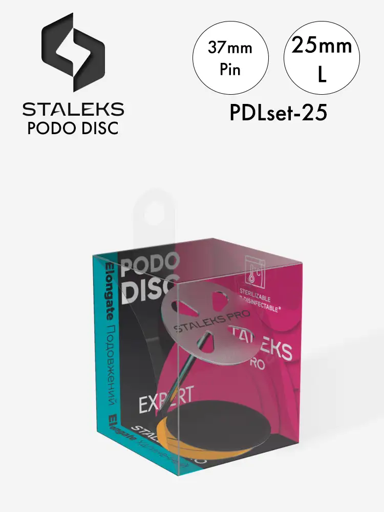 staleks pro podo disc with extended pin l 25mm 1 1