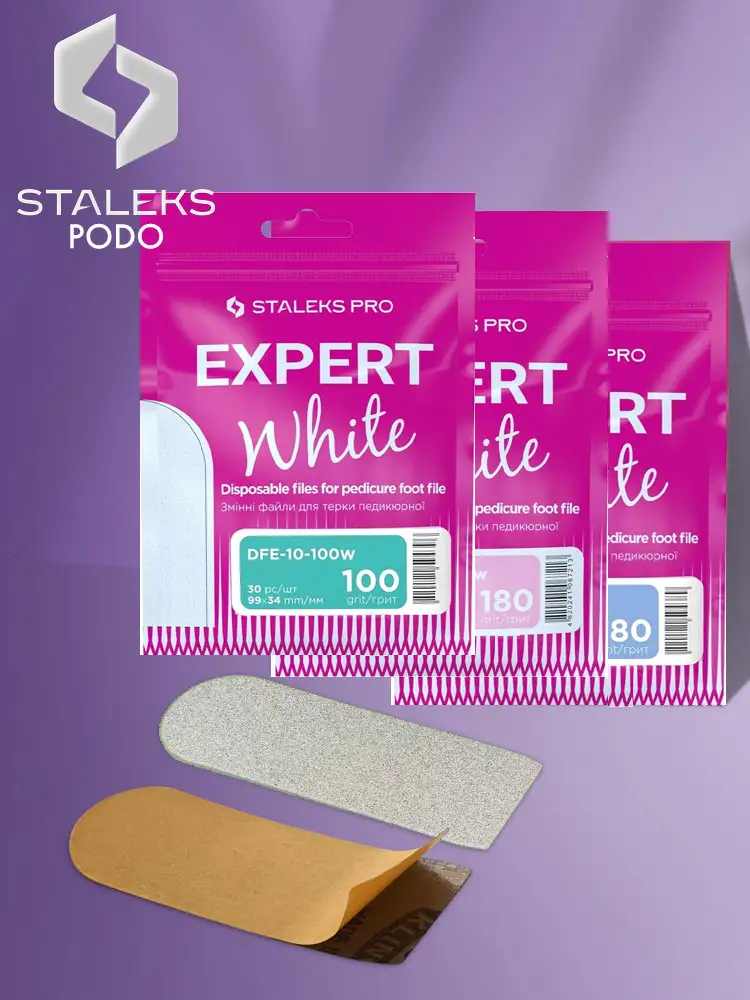 staleks pro refill pads for pedicure file wgite expert 10