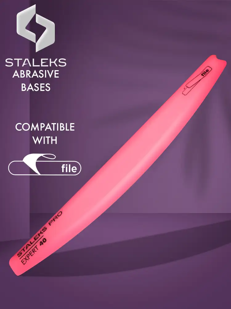 staleks pro slanted crescent plastic base for nail file expert 40